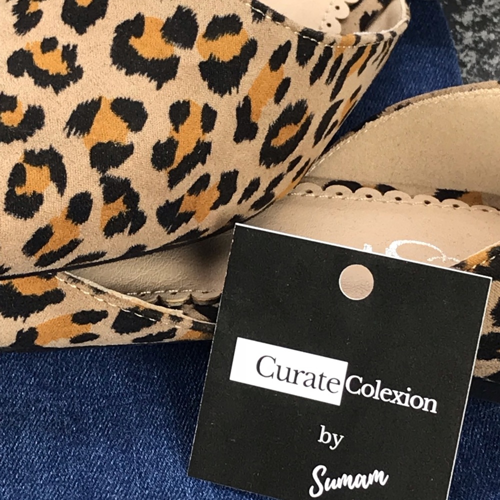 🔥SALE🔥Vegan Leather Animal Print Flat shoes - Picture 6 of 8